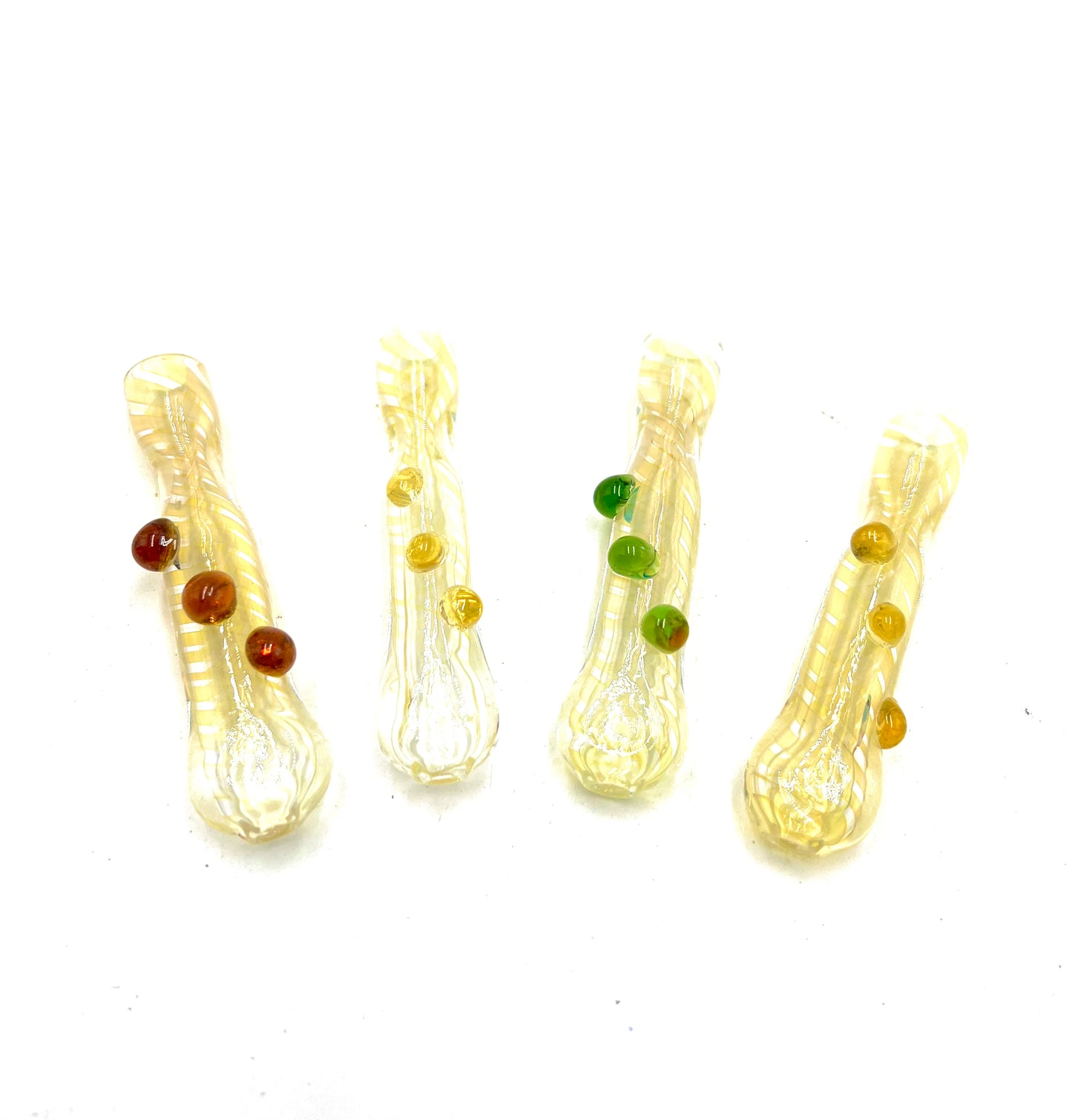 3.5" Triple Bead Inside Twist Fumed Chillum