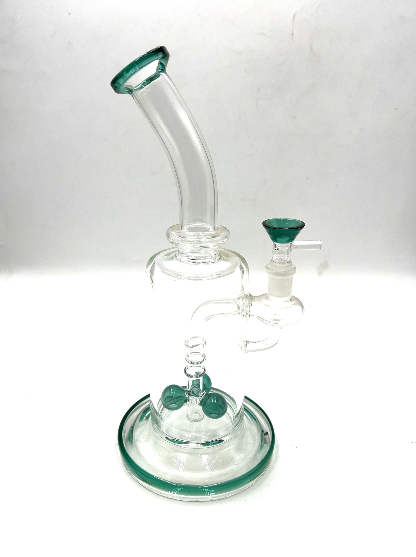 11" Triple Ball Perc Curved Mouth Water Pipe