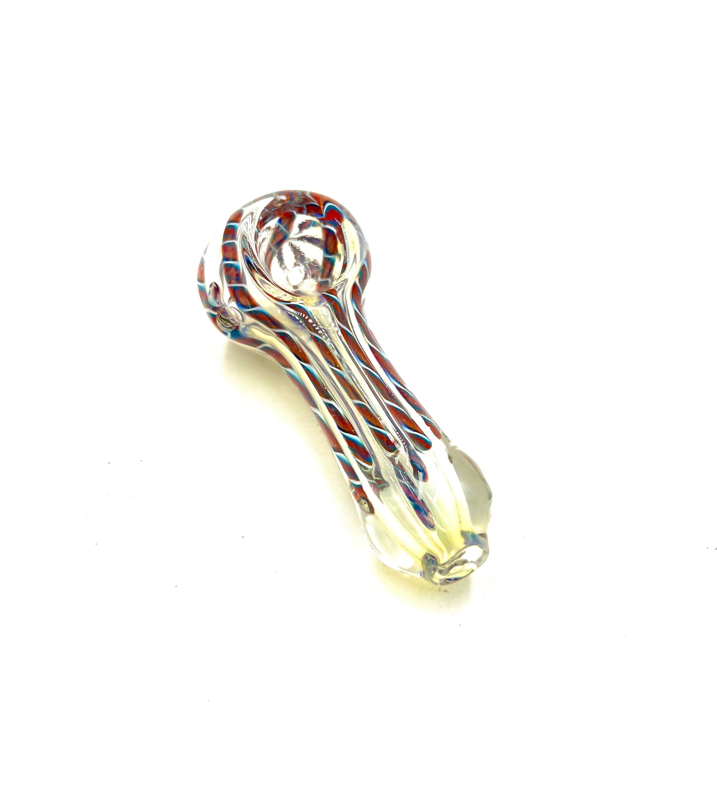 3.5" Color Striped Round Mouth Fumed Hand Pipe