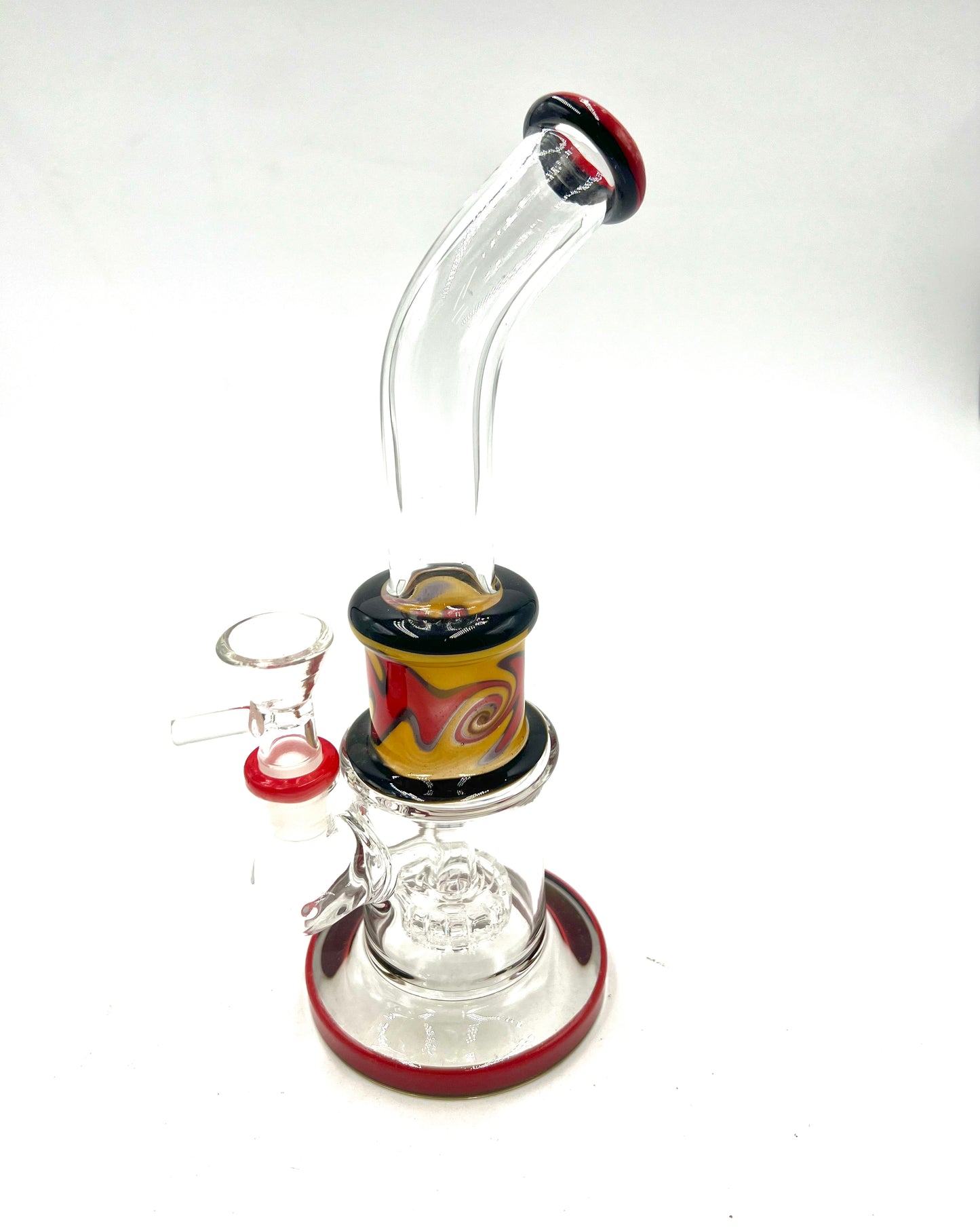 9" Curved Mouth Wig Wag Art Water Pipe