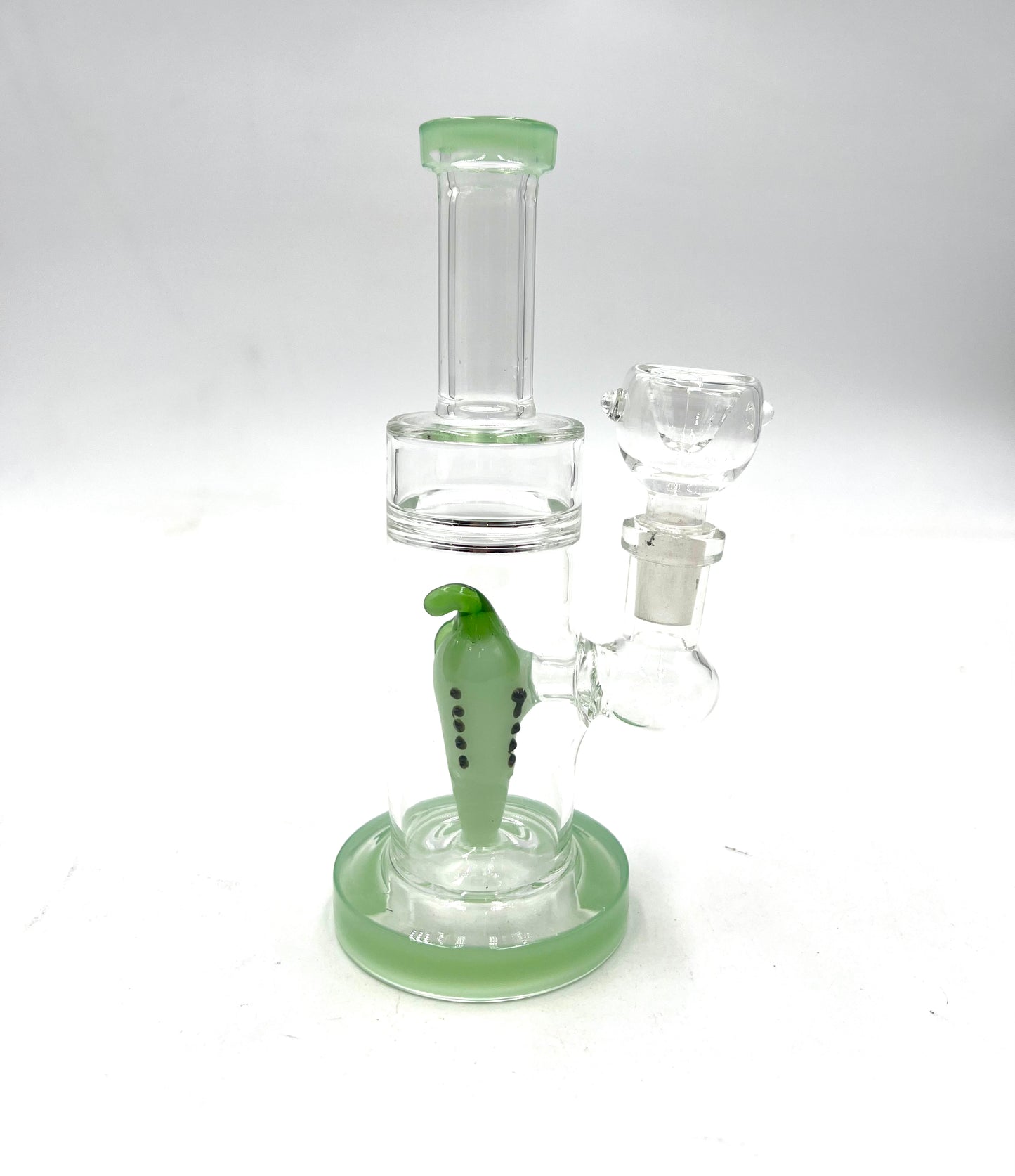 7" Straight Tube Chili Perc Water Pipe