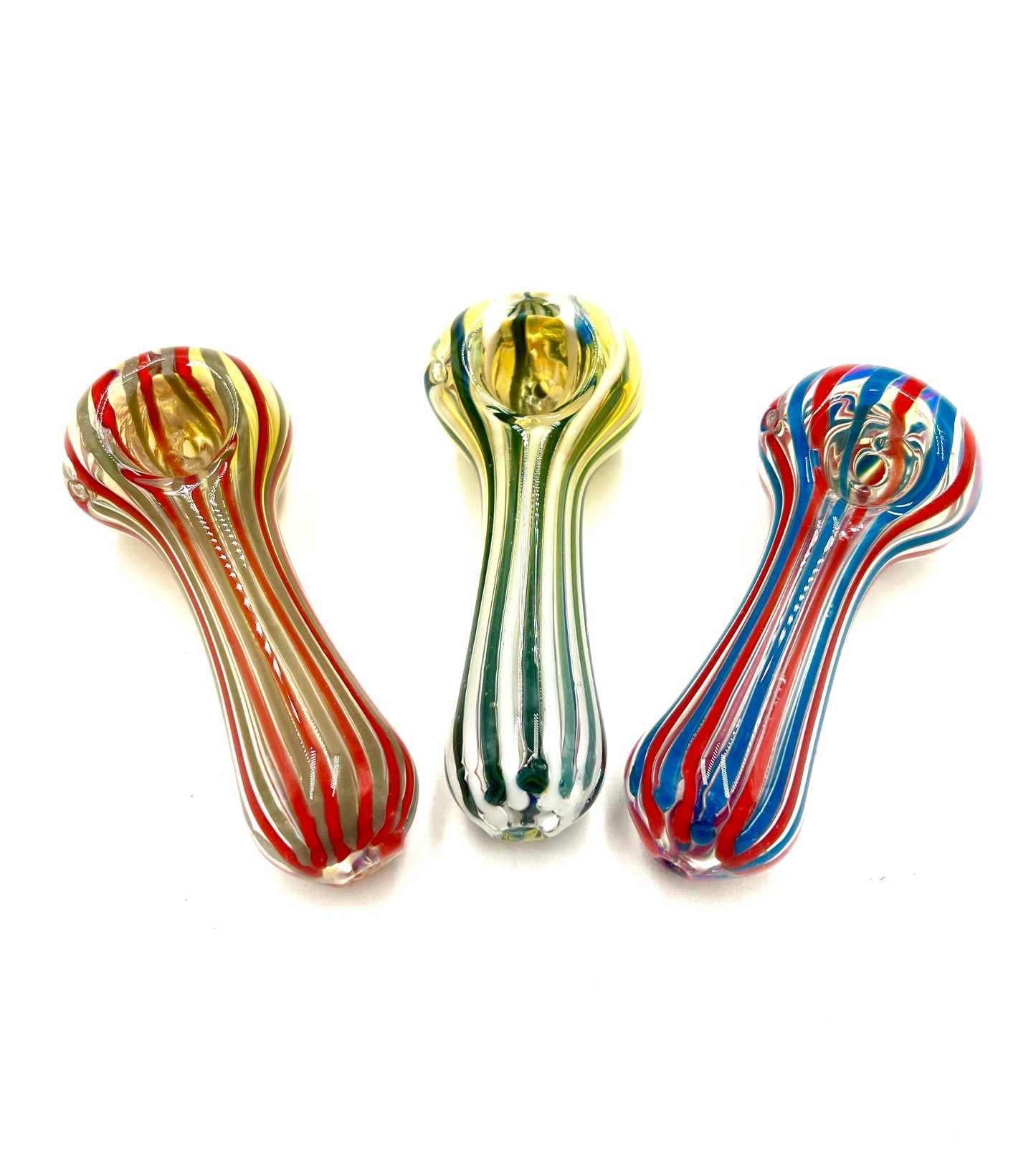 4" Color Striped Fumed Hand Pipe