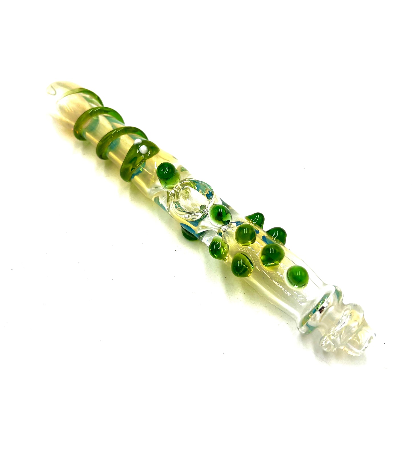 9" Fumed Beaded Gold Fumed Steamroller