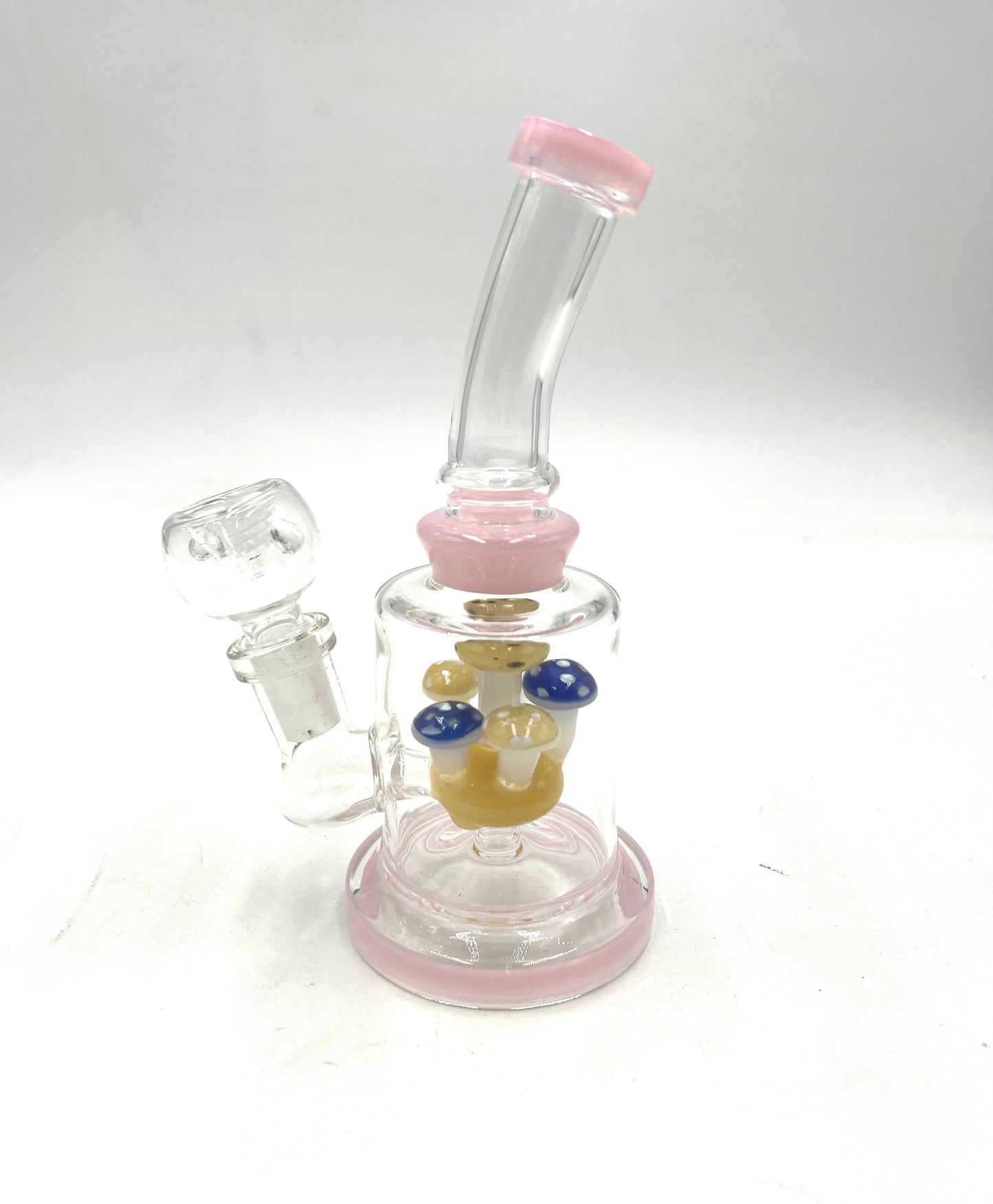 6" Small Mushroom Perc Bent Mouth Water Pipe