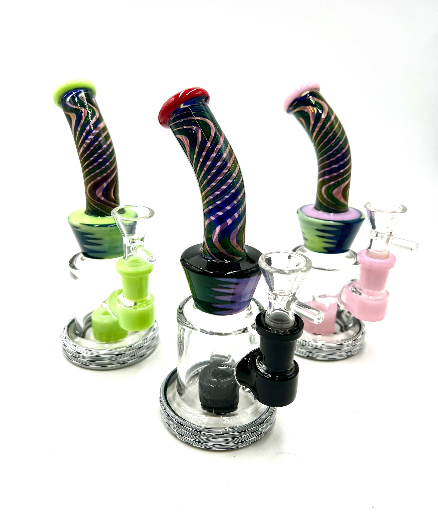 7" Wavy Electric Fume Curved Mouth Water Pipe