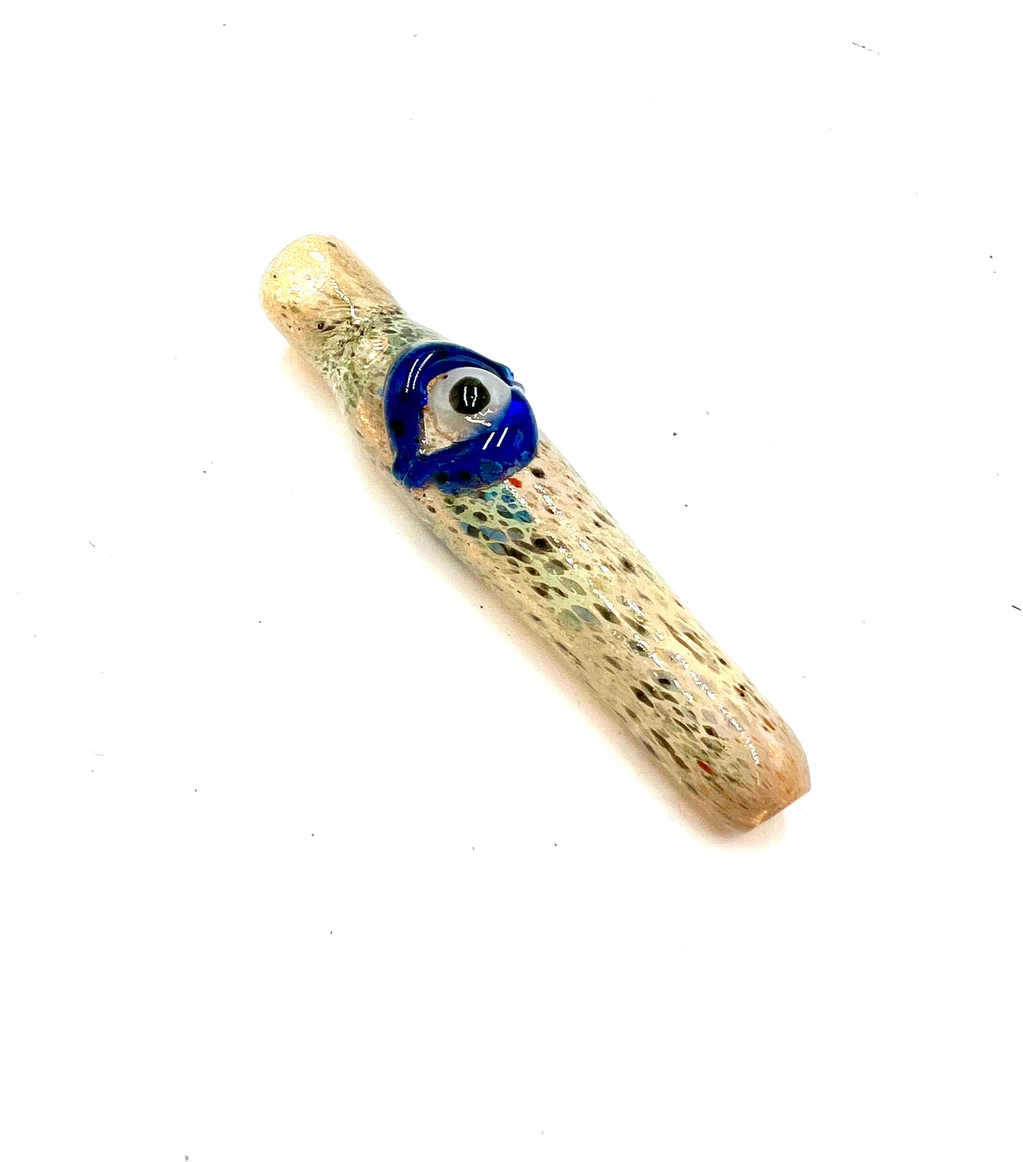 4" Marble Frit Look One Eye Chillum