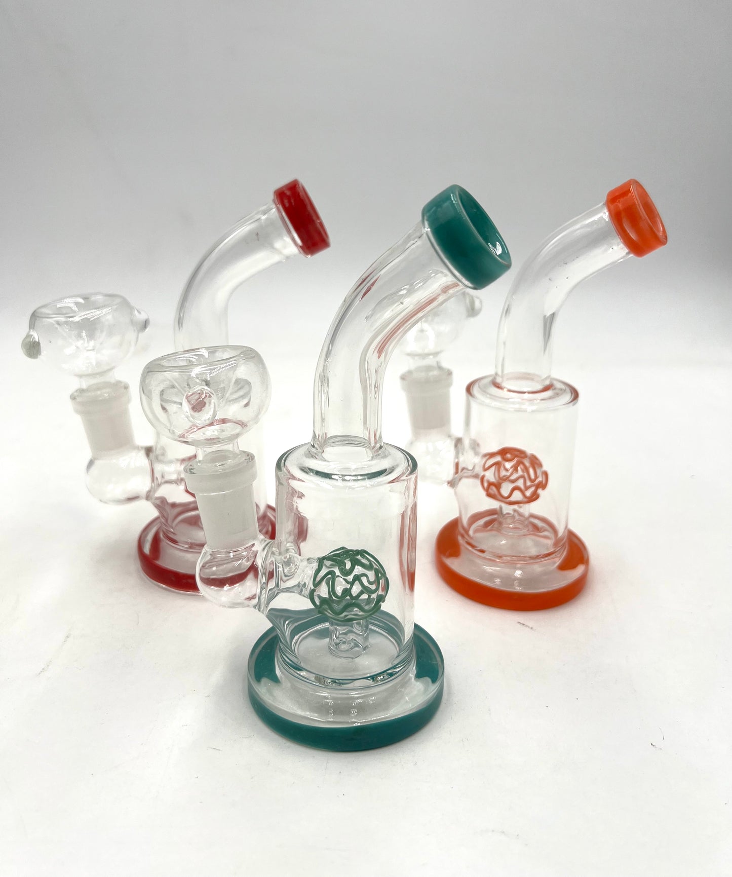 5.5" Mini Bent Mouth Ball Perc Water Pipe