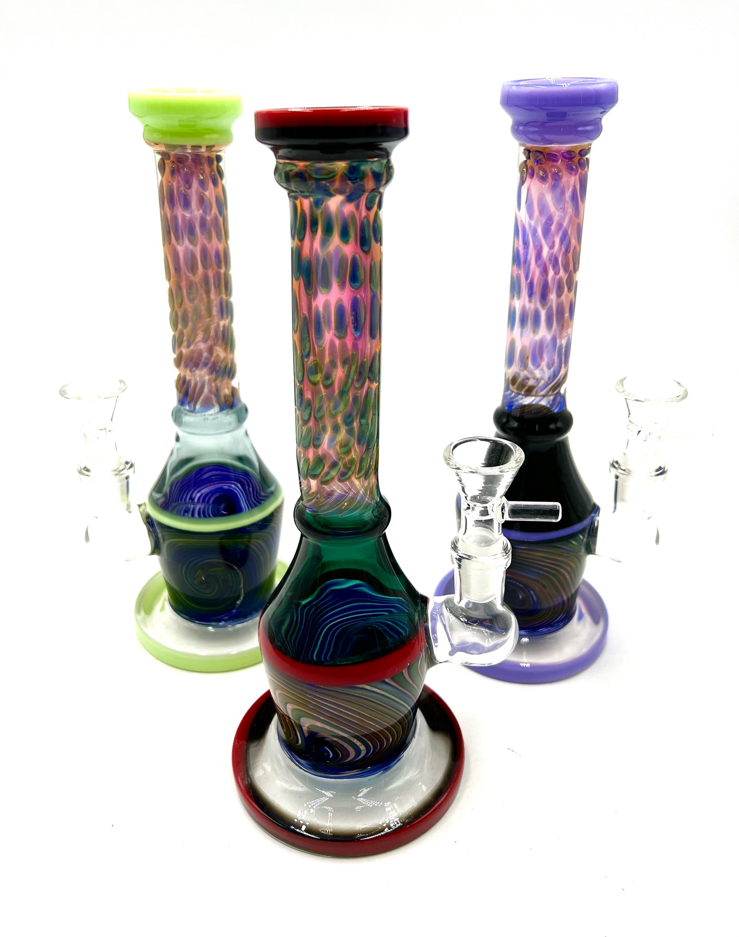 9" Polka Dot Tube Electric Fume Water Pipe