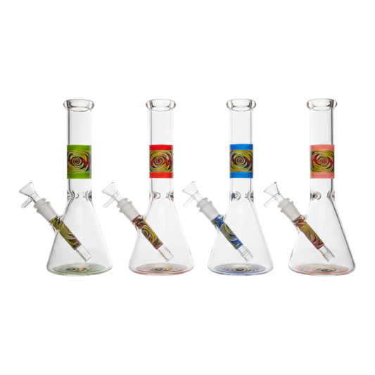 10 INCH BEAKER STICKER IN THE BOTTOM AND DOWNSTEM