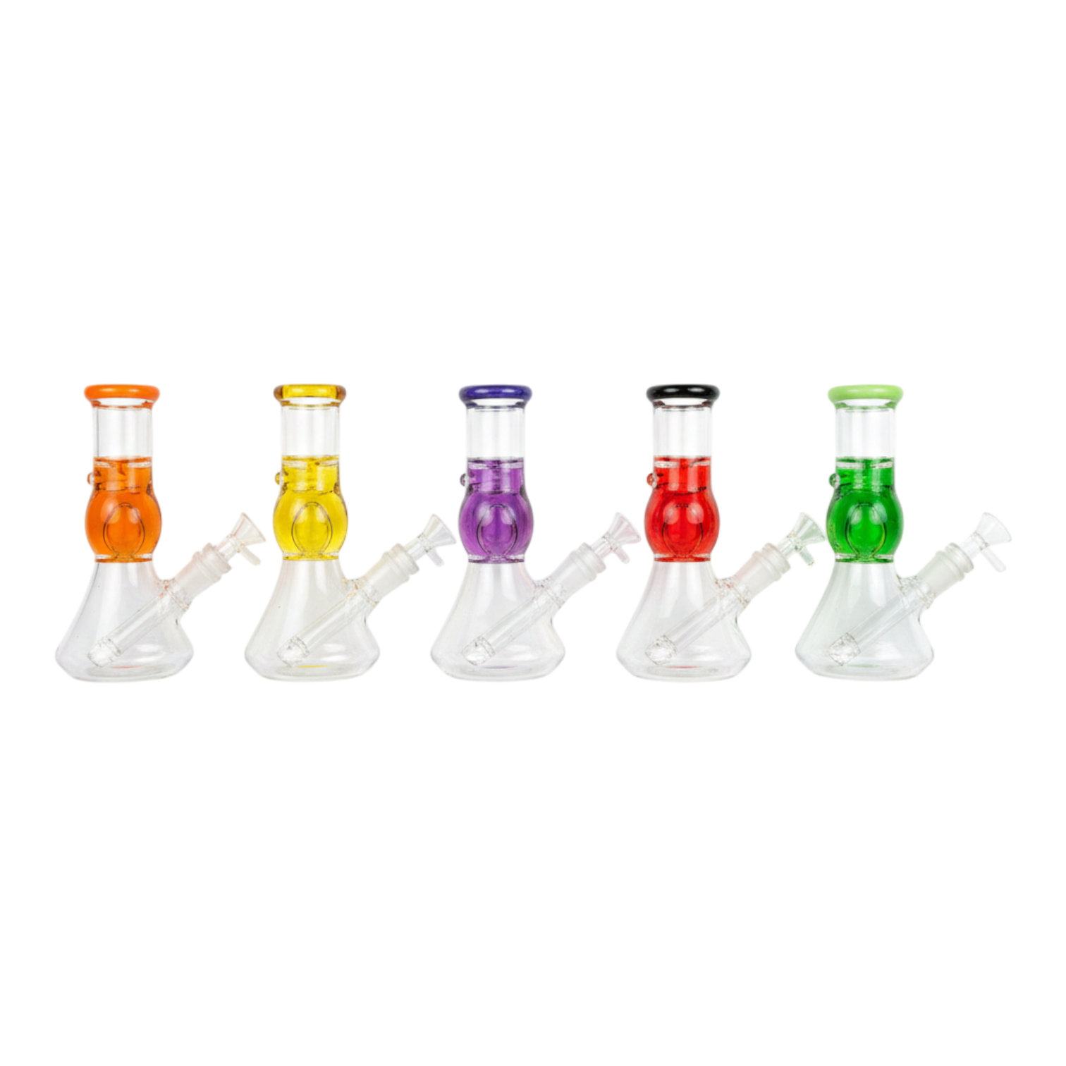 WATER PIPE 8 INCH BEAKER WITH LIQUID INSIDE