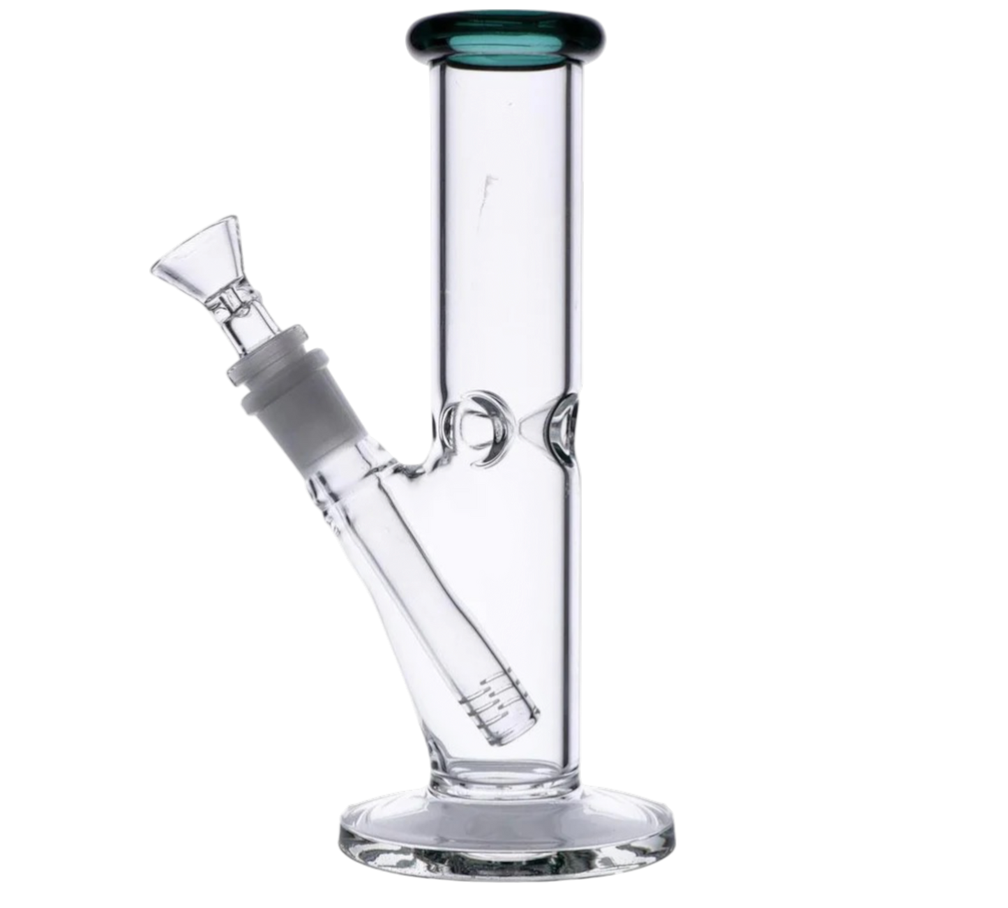 10" Color Mouth Clear Straight Water Pipe