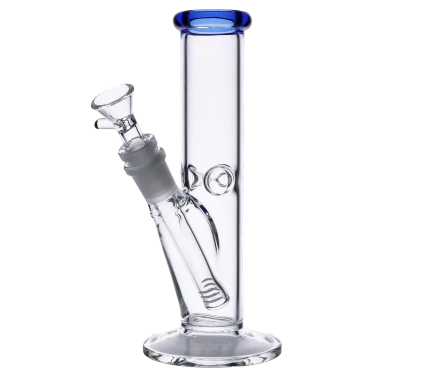 10" Color Mouth Clear Straight Water Pipe