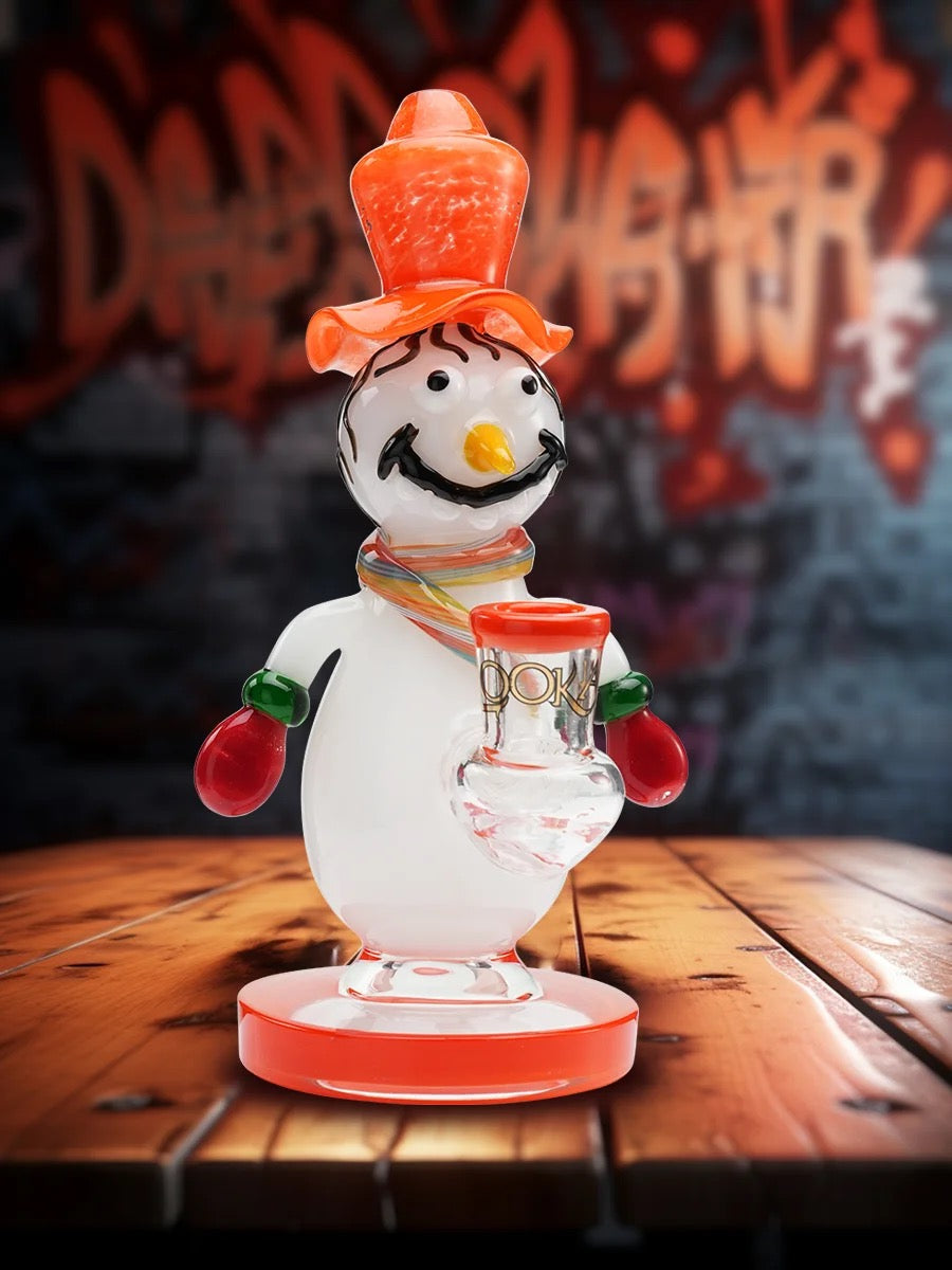 Lookah Bong 8" Funny Snowman Water Pipe