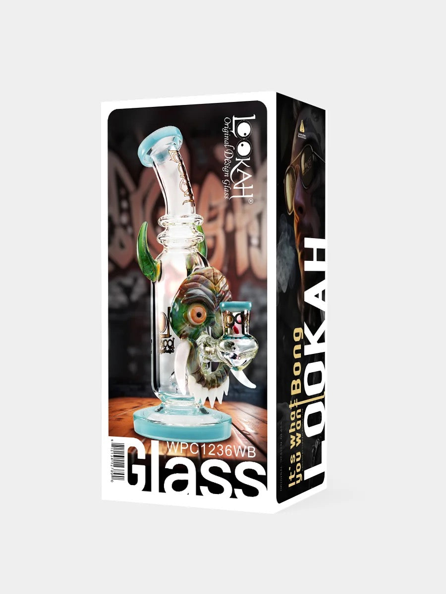 Lookah Bong 9.5" Bull Horn Mask Water Pipe