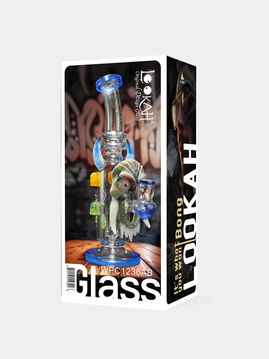 Lookah Bong 9.5" Bull Horn Mask Water Pipe