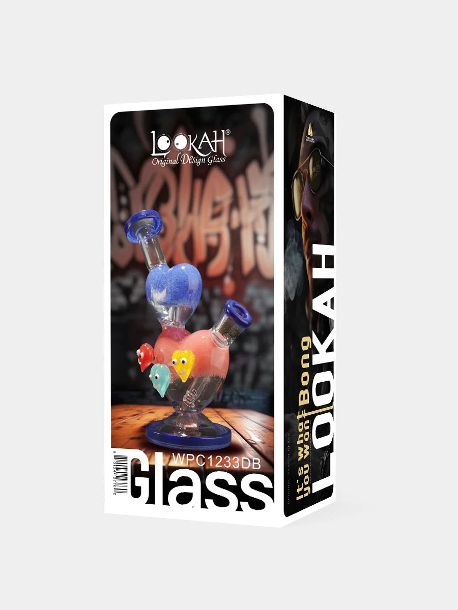 Lookah Rig 8“ Cute Heart-Shaped Glass Dab Rig