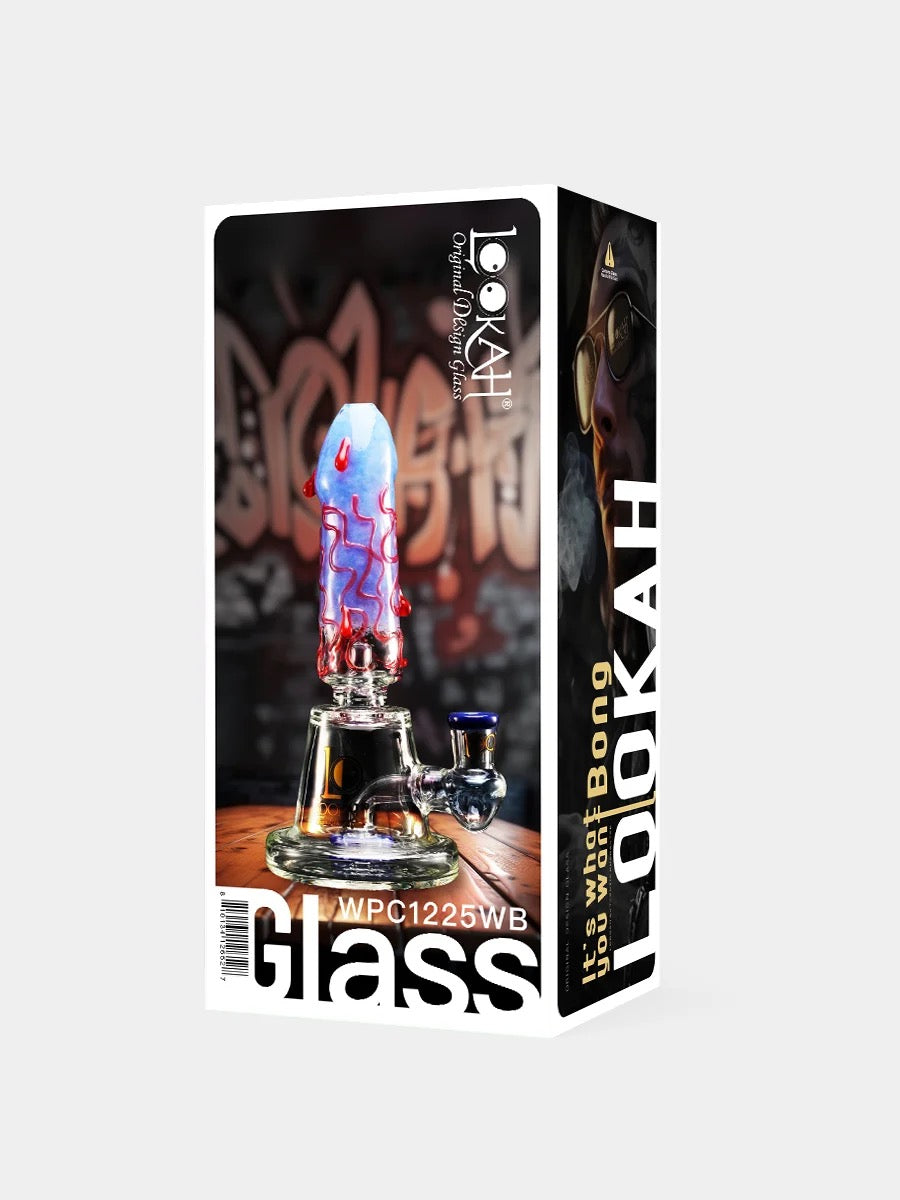 Lookah Bong 9" Showerhead Perc Penis Glass Water Pipe