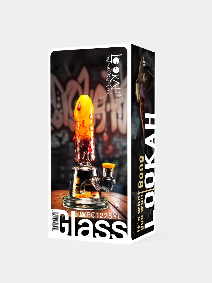 Lookah Bong 9" Showerhead Perc Penis Glass Water Pipe
