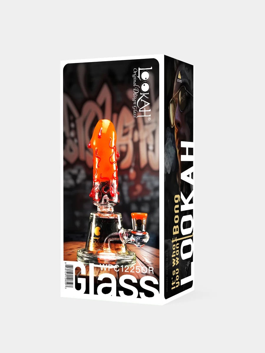 Lookah Bong 9" Showerhead Perc Penis Glass Water Pipe