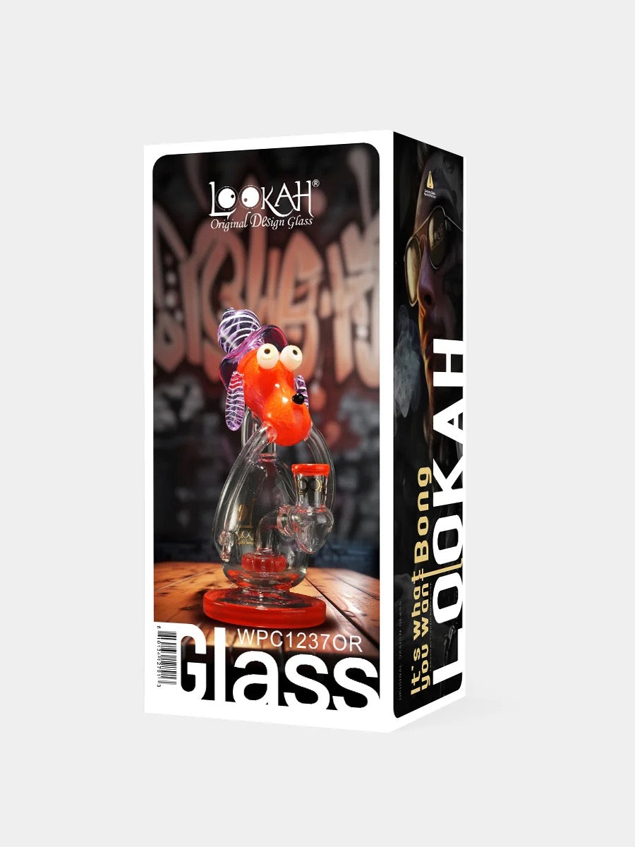 Lookah Bong 8" Striped Dog Recycler Water Pipe