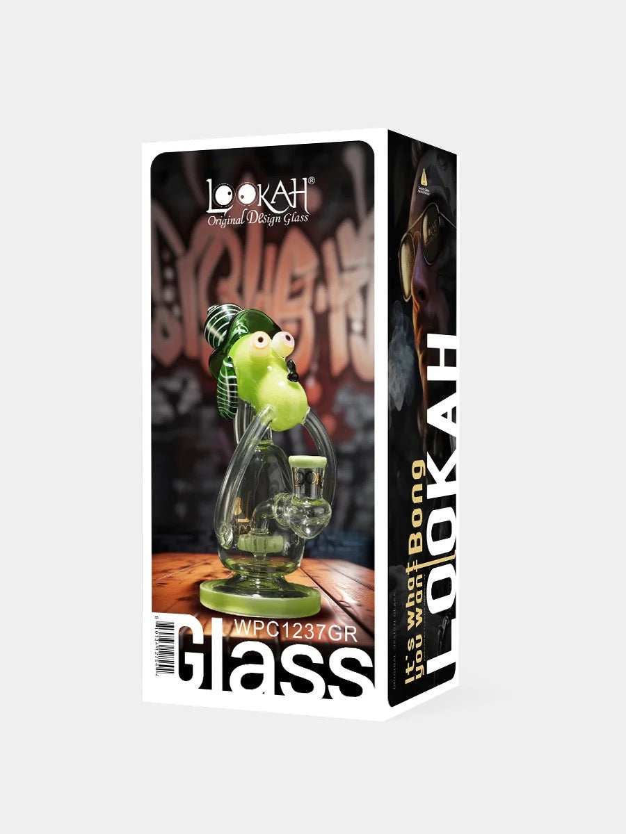 Lookah Bong 8" Striped Dog Recycler Water Pipe