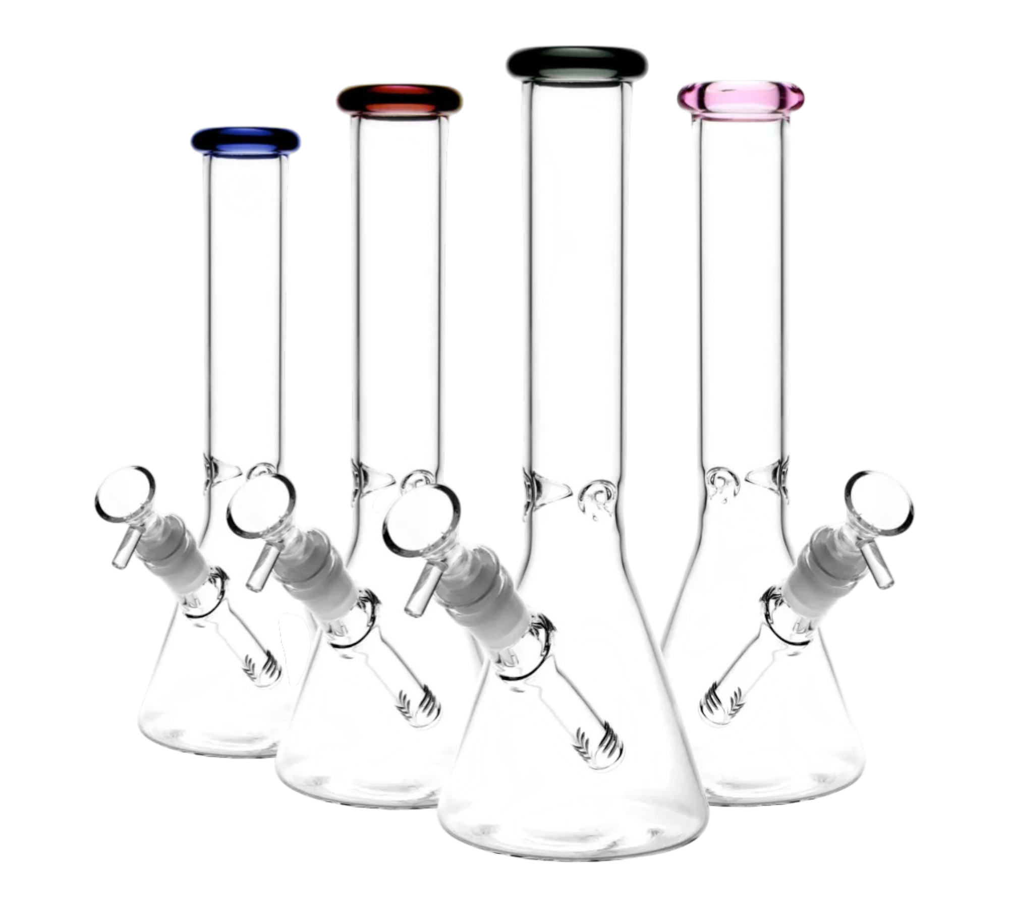 10" Color Mouth Clear Beaker Water Pipe