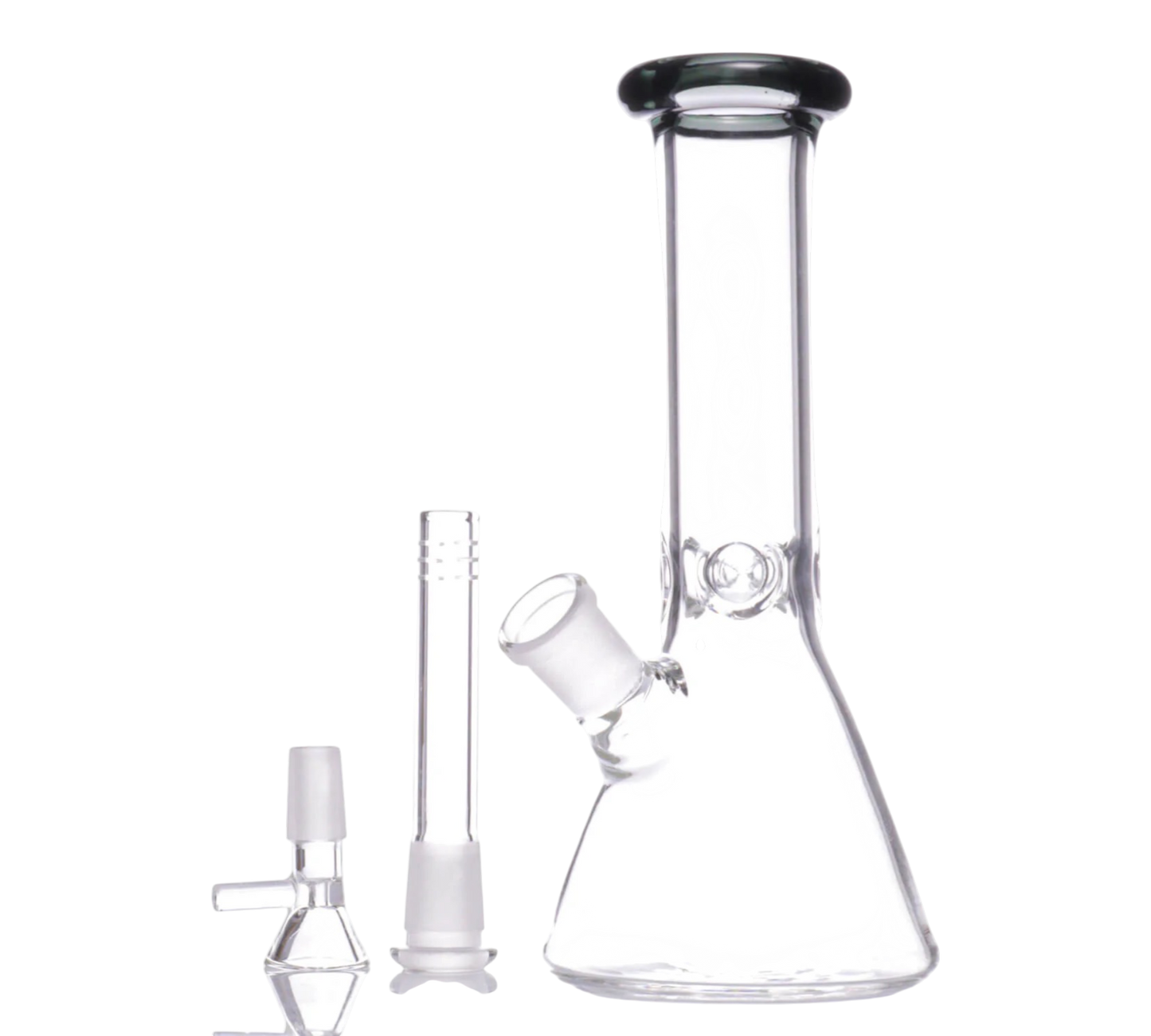 8" Color Mouth Clear Beaker Water Pipe