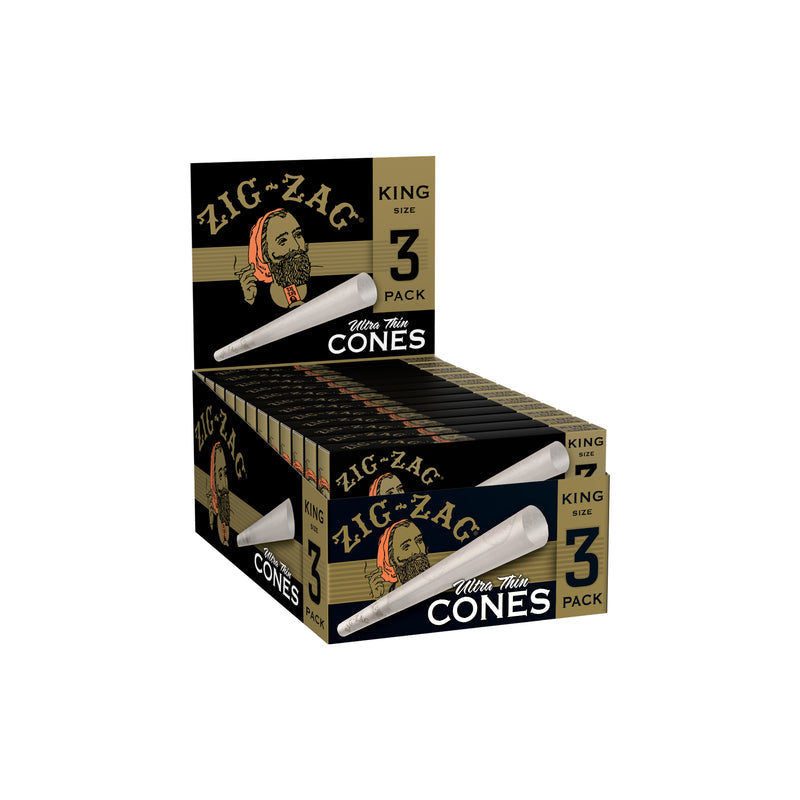 Zig-Zag Ultra Thin King Size Cones 3ct