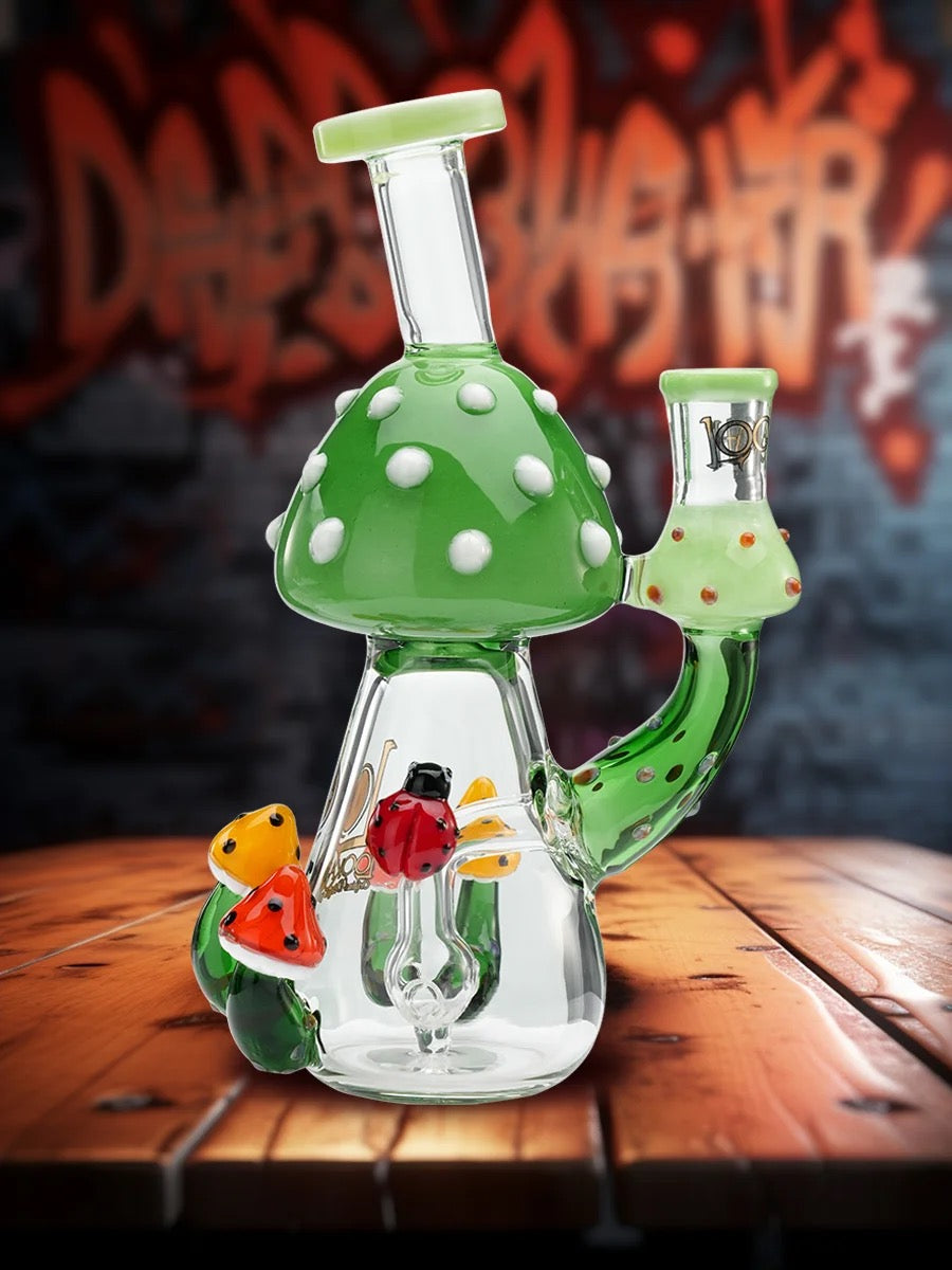 Lookah Bong 8.5" Mushroom Tree Water Pipe Green