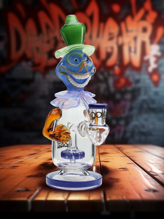 Lookah Bong 9.5" Face-Painted Clown Water Pipe - Green