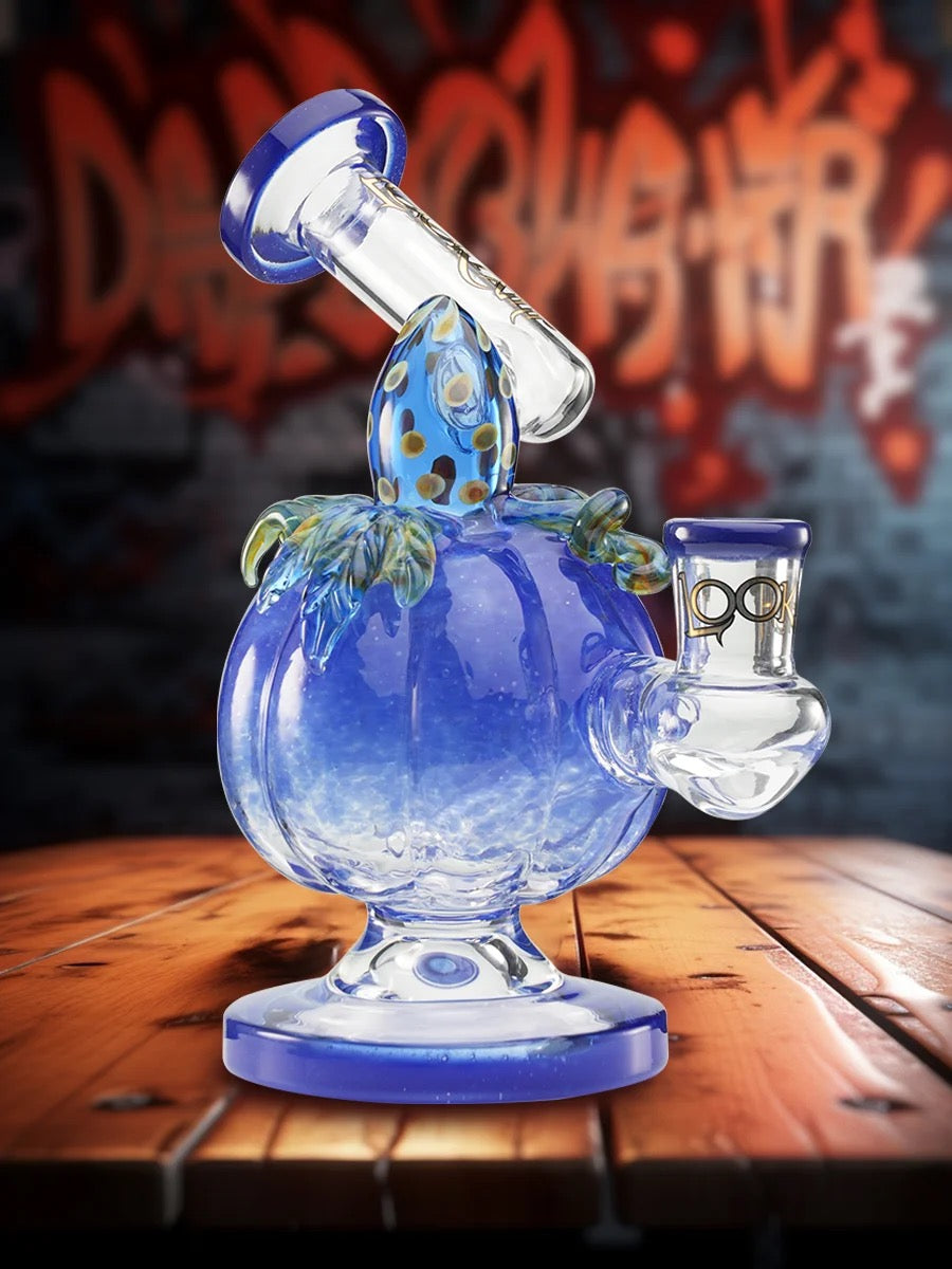 Lookah Rig 7.5" Strawberry Glass Dab Rig Blue