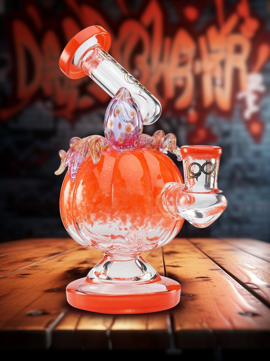 Lookah Rig 7.5" Strawberry Glass Dab Rig Red