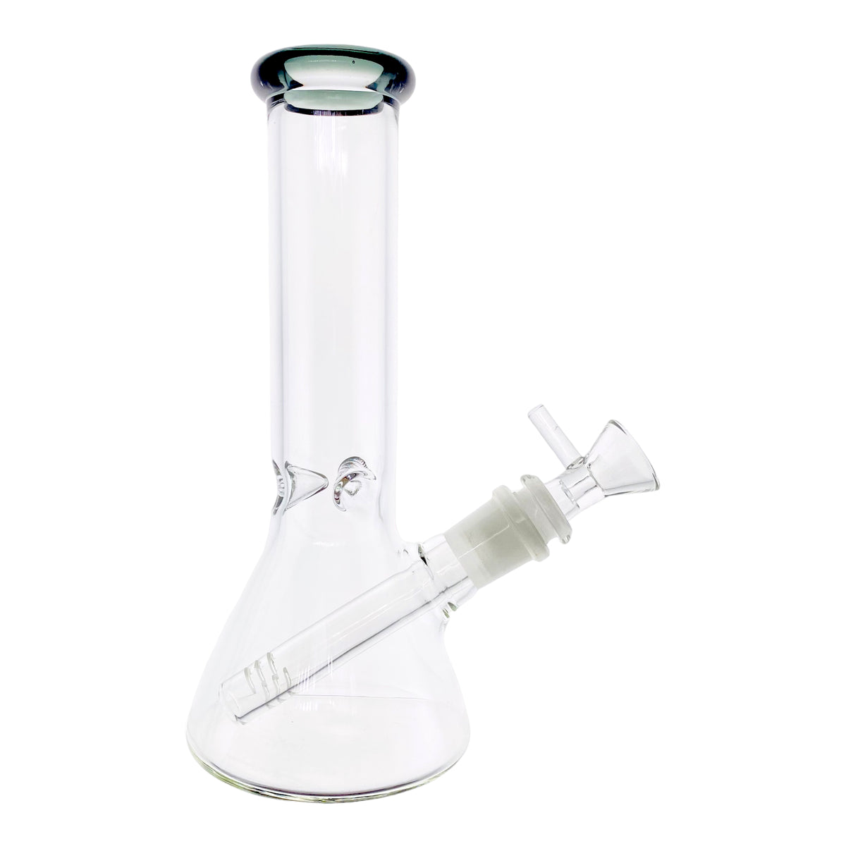 8" Color Mouth Clear Beaker Water Pipe