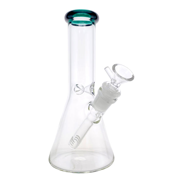 8" Color Mouth Clear Beaker Water Pipe