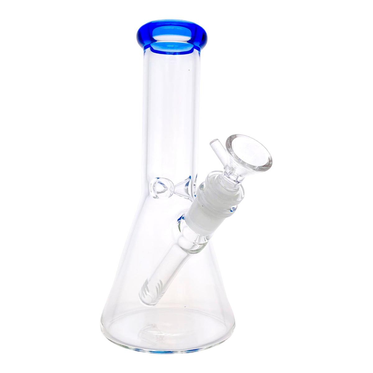 8" Color Mouth Clear Beaker Water Pipe