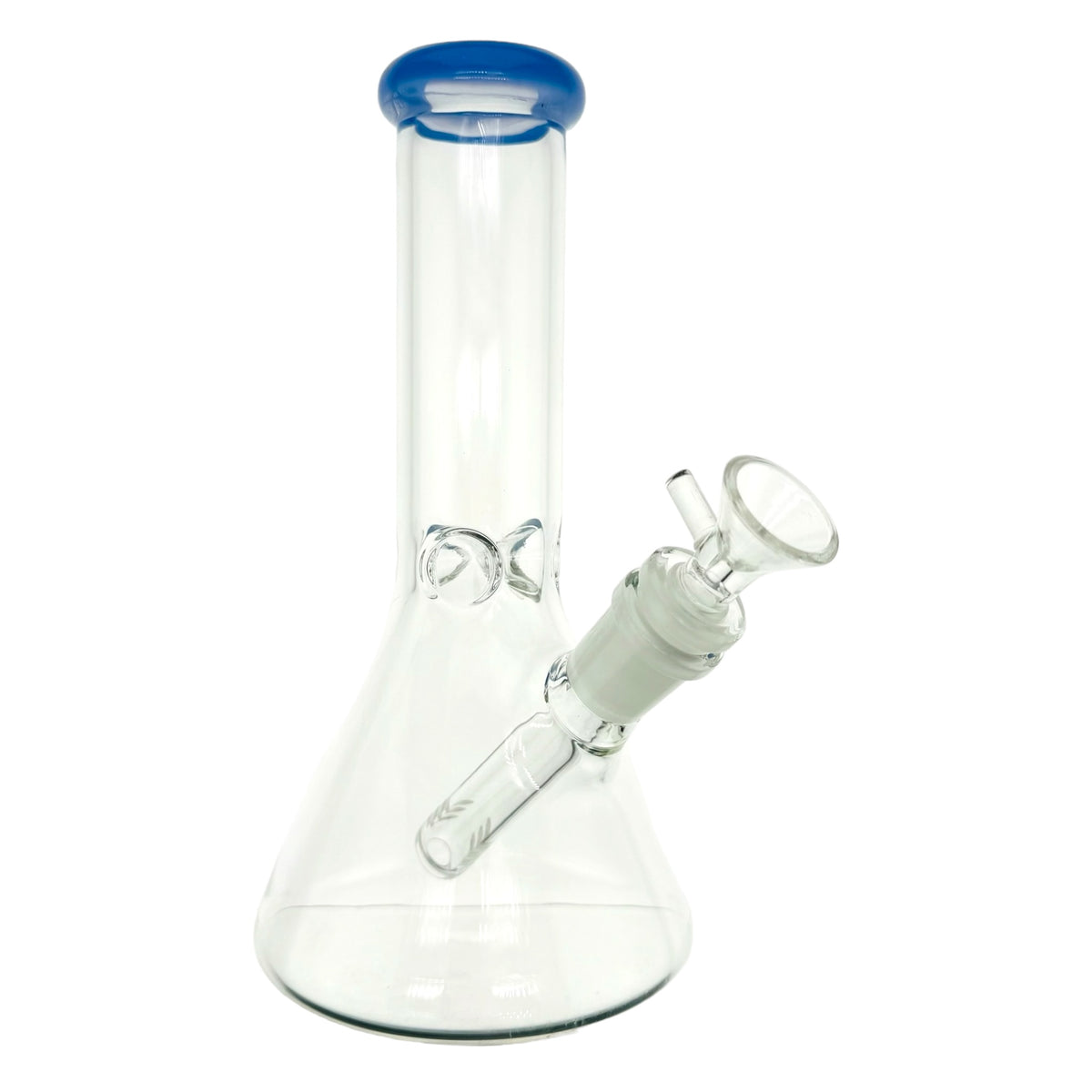 8" Color Mouth Clear Beaker Water Pipe