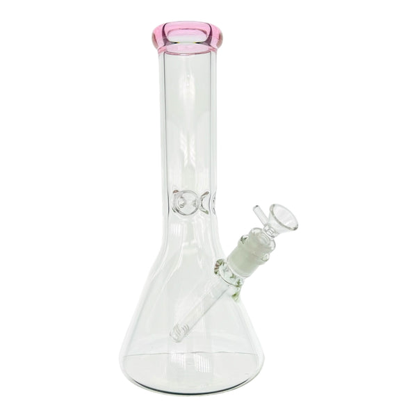 8" Color Mouth Clear Beaker Water Pipe