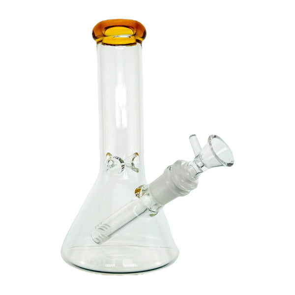 8" Color Mouth Clear Beaker Water Pipe