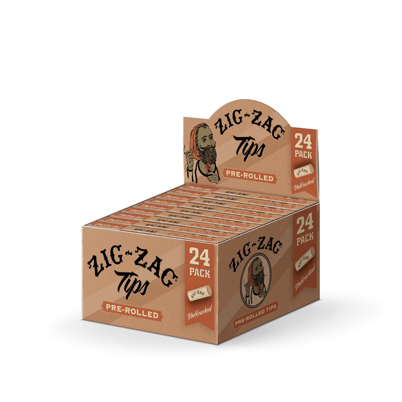 Zig-Zag Unbleached Pre-Rolled Tips 50ct 24ct