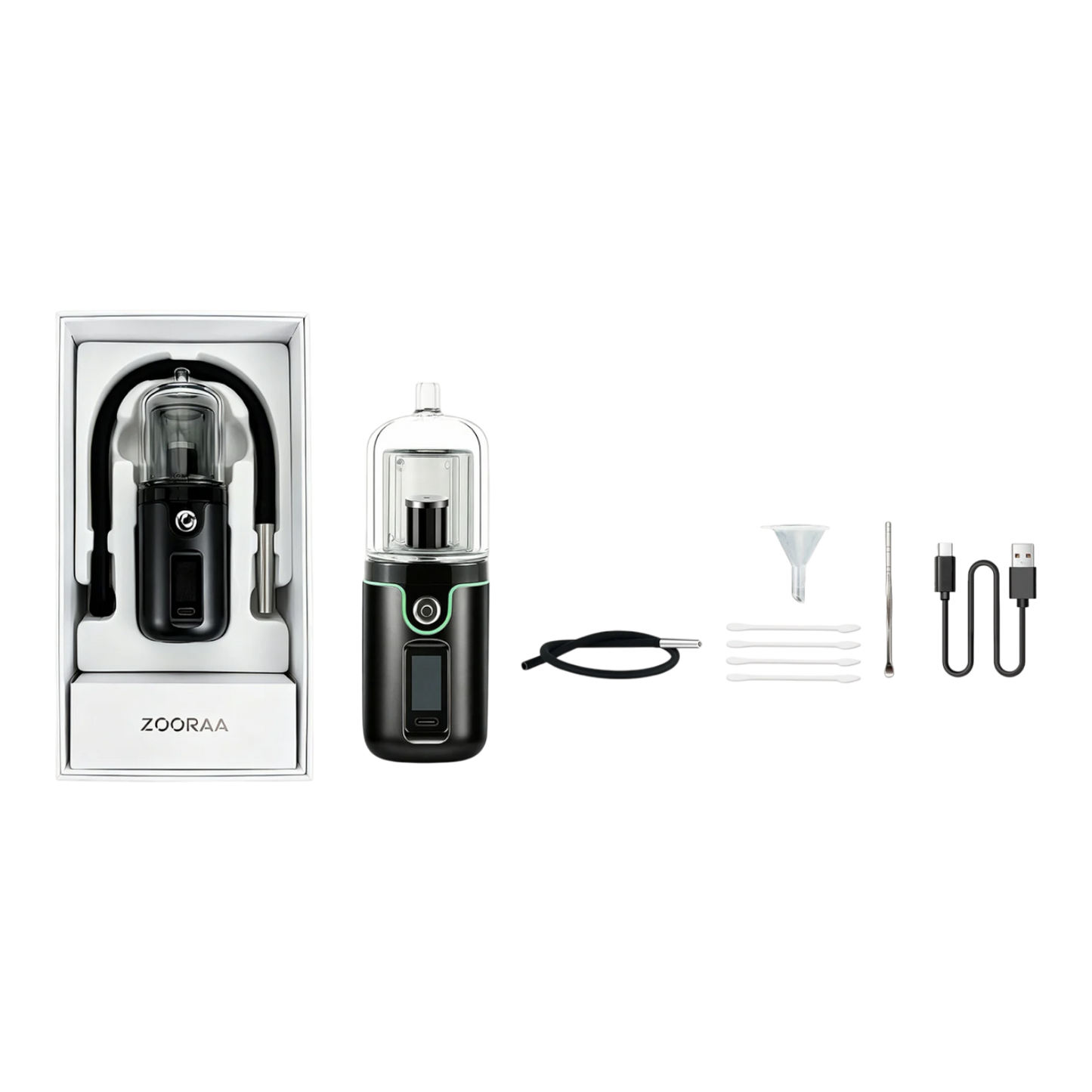 ZOORAA RIVO PORTABLE DRY HERB COMBUSTOR - BLACK