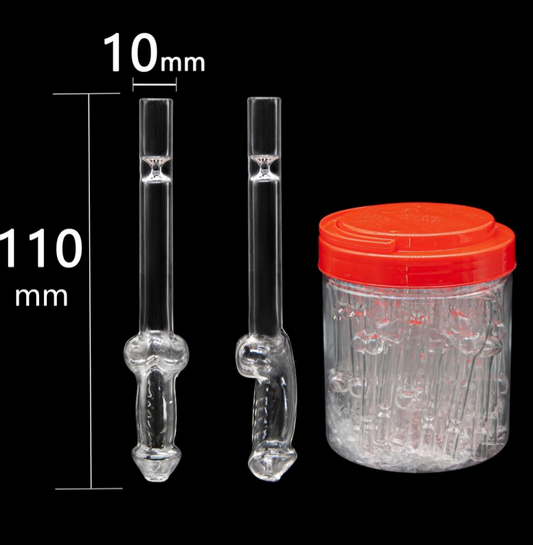 CHILLUMS PENIS 110MM CLEAR ( JAR OF 45 PIECES )