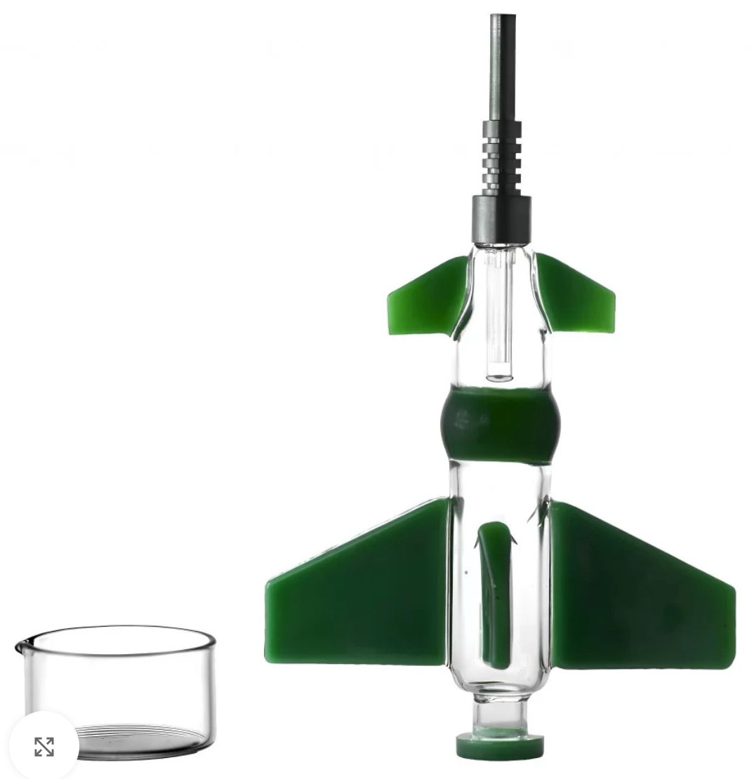 9" Fighter Jet Style Ceramic Tip Nectar Straw