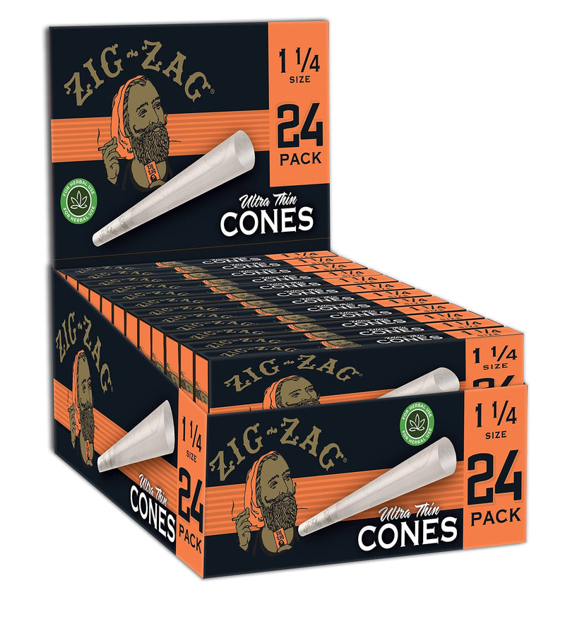 Zig-Zag Ultra Thin 1 1/4 Cones 24ct