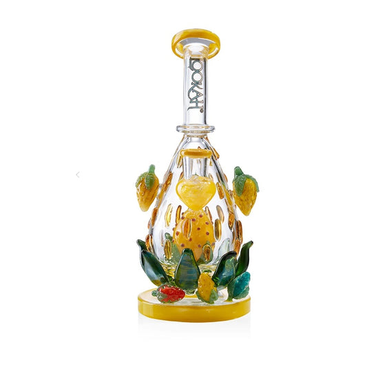 9" Lookah Yellow Strawberry Water Pipe (WPC418-YL)