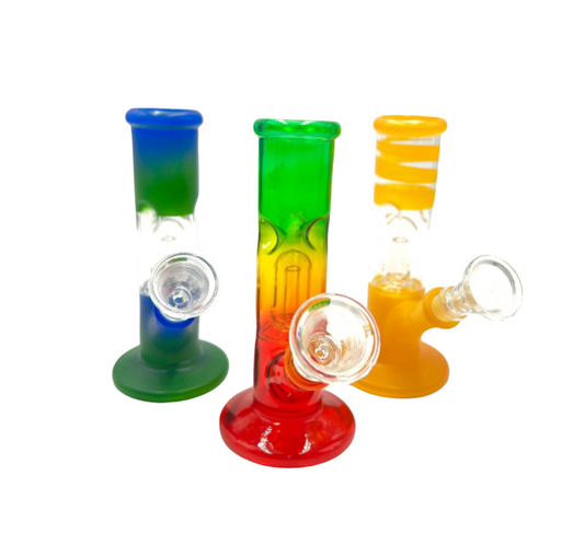 6" Frosted Dome Perc Straight Water Pipe