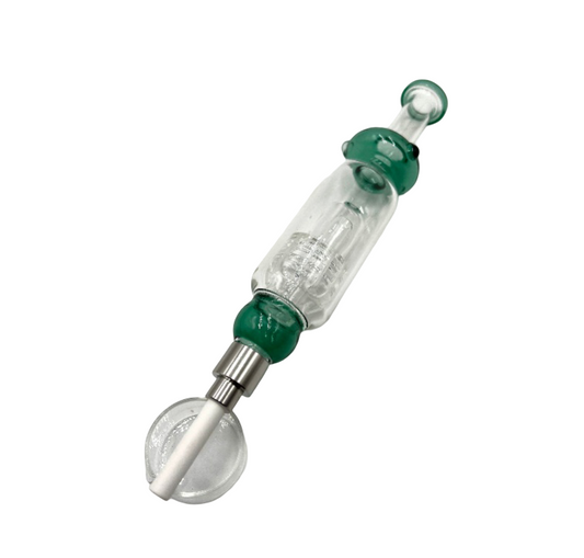 9" Round Tube Matrix Perc Ceramic Tip Nectar Straw