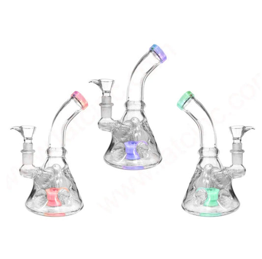 6.5" Curved Mouth Ice Pinched Beaker Water Pipe