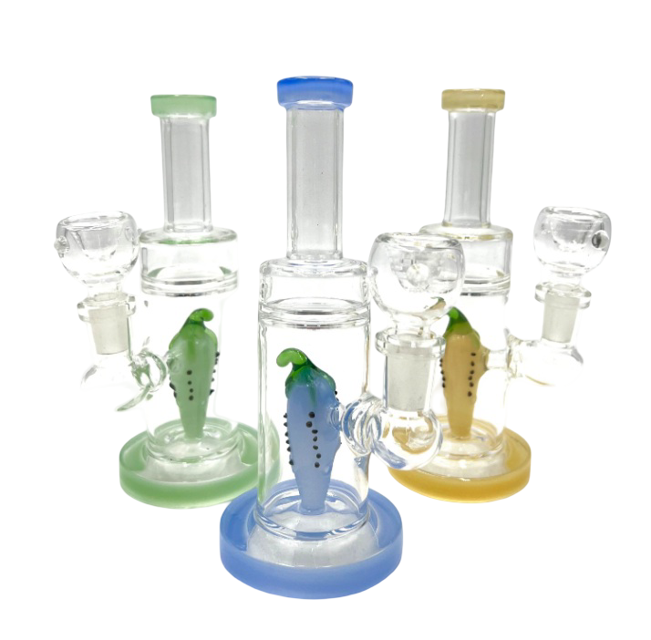 7" Straight Tube Chili Perc Water Pipe