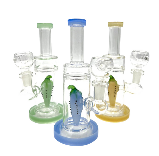 7" Straight Tube Chili Perc Water Pipe