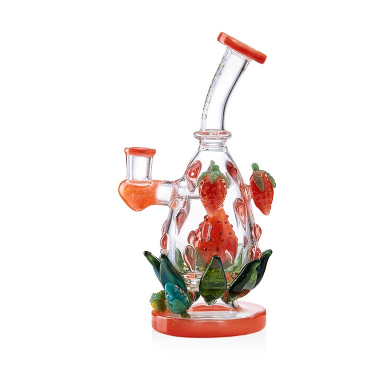 9" Lookah Orange Strawberry Water Pipe (WPC419-OR)